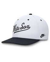 Nike Men's White/Navy Chicago White Sox Cooperstown Collection Pro Performance Snapback Hat