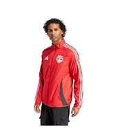 Adidas Men's Red/White New York Red Bulls 2025 Anthem Reversible Full-Zip Jacket