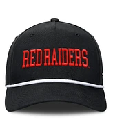 Fanatics Men's Black Texas Tech Red Raiders Foul Ball Rope Adjustable Hat