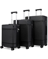 Elle Belleville 3-Piece Expandable Retro Spinner Luggage Set