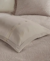 Madison Park Signature Pescal Oversized Velvet 9-Pc. Comforter Set, King/California King