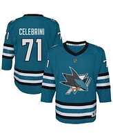 Outerstuff Big Boys and Girls Macklin Celebrini Teal San Jose Sharks Alternate Replica Player Jersey
