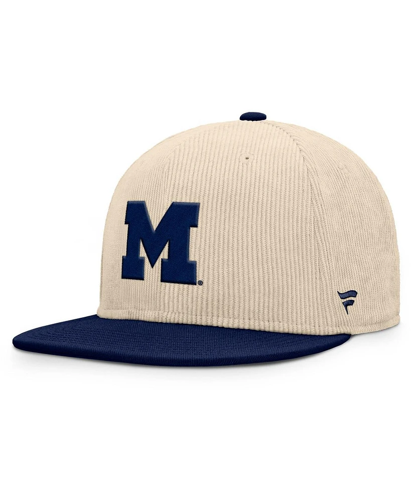 Fanatics Men's Tan Michigan Wolverines Catcher Snapback Hat