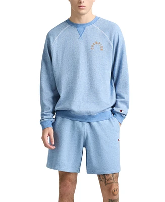 Champion Men's Raglan Crewneck Logo Sweatshirt