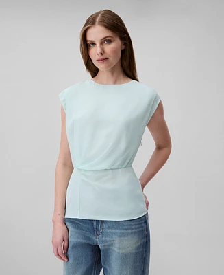 Calvin Klein Women's Twisted-Front Chiffon Top