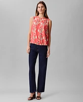 Calvin Klein Women's Sleeveless Floral-Print Top