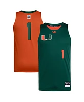 Adidas Men's 1 Green/Orange Miami Hurricanes Black History Month Basketball Jersey