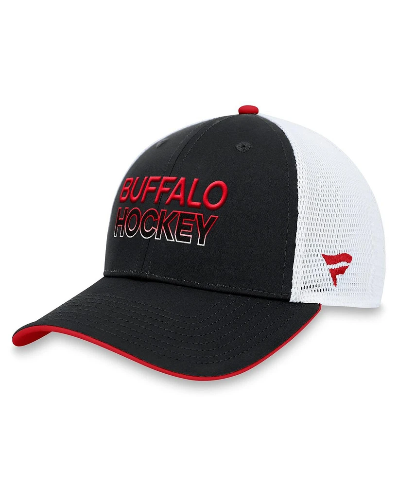 Fanatics Men's Black Buffalo Sabres Adjustable Meshback Hat