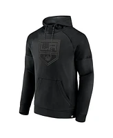 Fanatics Men's Los Angeles Kings Black Ice Defender Raglan Pullover Hoodie