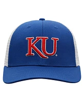 Top of the World Men's Royal/White Kansas Jayhawks Victory Baseline Trucker Adjustable Hat