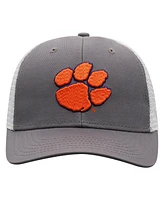 Top of the World Men's Gray/White Clemson Tigers Victory Baseline Trucker Adjustable Hat