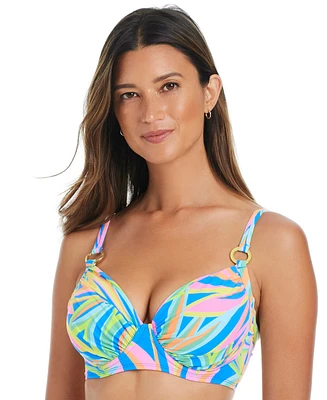 Bleu by Rod Beattie Women's On The Bright Side Printed Underwire Bikini Top