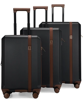 Elle Luxe Journey 3-Piece Expandable Retro Spinner Luggage Set