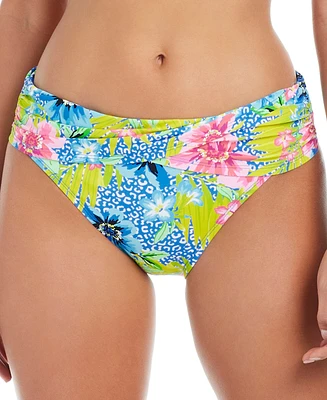 Bleu by Rod Beattie Women's Let's Get Away Printed Sarong Hipster Bikini Bottoms