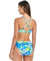 Bleu By Rod Beattie Womens Lifes A Beach Printed Bikini Top Sarong Hipster Bikini Bottoms