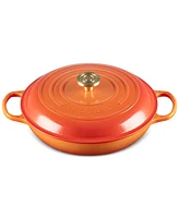 Le Creuset Signature -Qt. Flamme Doree Round Braiser with Crucible Knob
