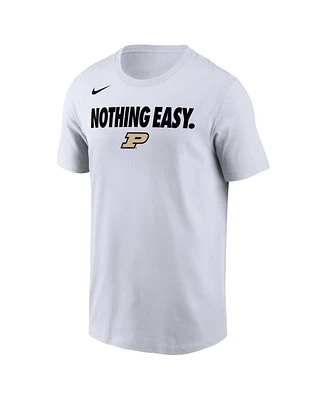 Nike Men's White Purdue Boilermakers 2025 On-Court Bench T-Shirt