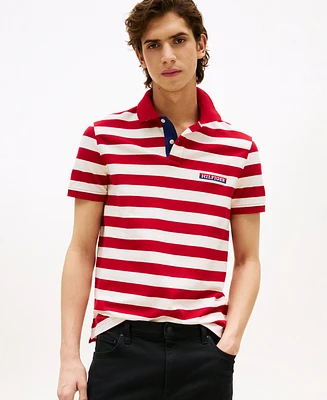 Tommy Hilfiger Men's Regular-Fit Stripe Polo Shirt