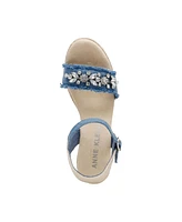 Anne Klein Women's Wilton Embellished Espadrille Wedge Sandals
