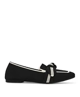 Anne Klein Women's Tanya Bow Knit Slip On Loafers