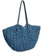 Sam Edelman Layla Floral Raffia Fan Tote
