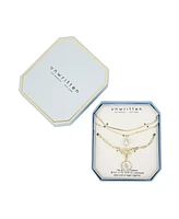 Unwritten Mother of Pearl Star Paperclip Toggle Layered Necklace Set