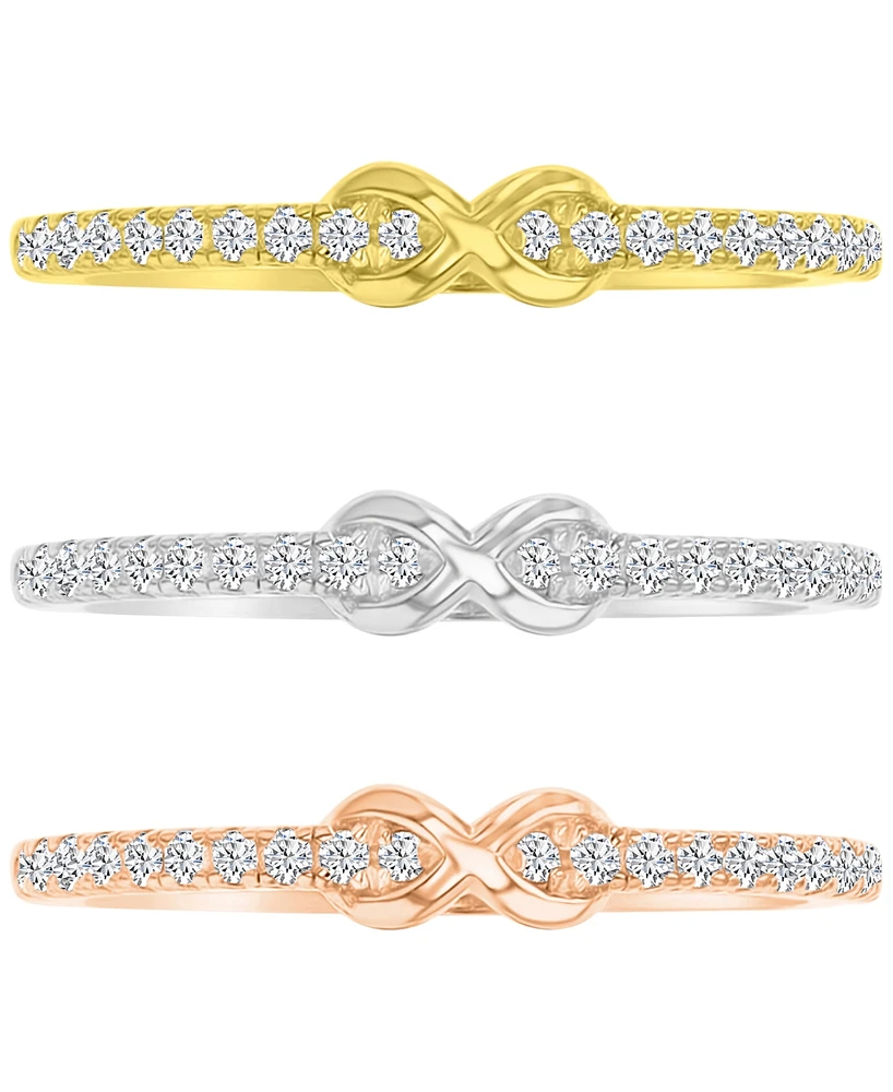 3-Pc. Set Cubic Zirconia Infinity Rings