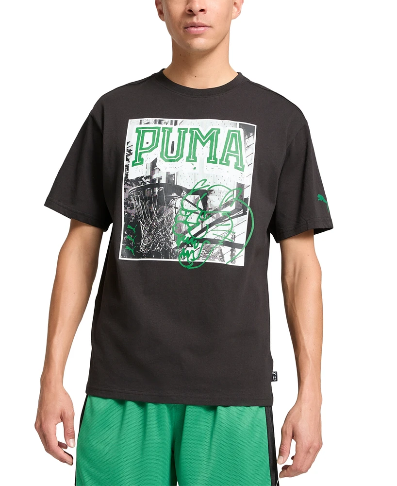 Puma Men's Hoops Energy Regular-Fit Logo Graphic T-Shirt