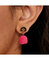 Disney Encanto Earrings - Mirabel Stud Earrings with Pink Pom Poms - Disney Earrings