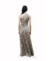 Nocturne Women's One Shoulder Printed Maxi Dress