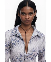 Desigual Women's Snake fluid shirt