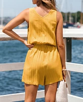 Cupshe Women's Citrus Spark Yellow Romper