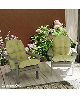 Outsunny 2 Pcs Adirondack Cushions, Tufted High Back Patio Chair Cushions