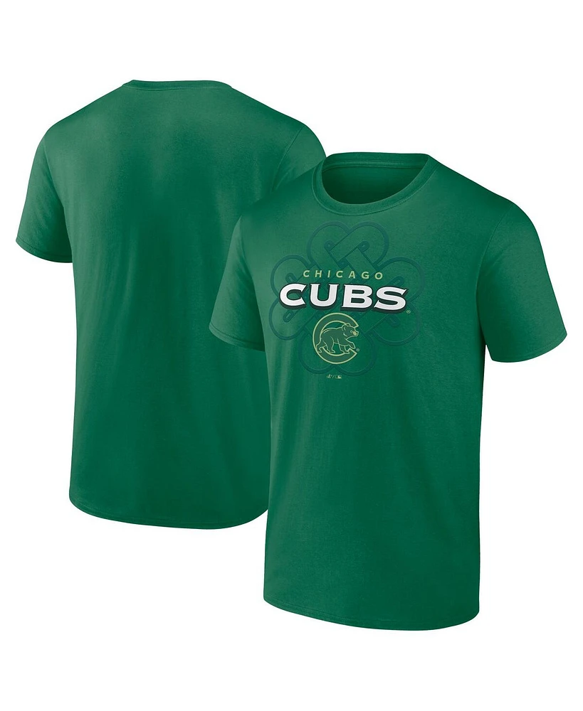 Fanatics Men's Kelly Green Chicago Cubs Celtic Luck T-Shirt