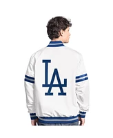 Starter Men's White Los Angeles Dodgers Cooperstown Scout Full-Snap Varsity Jacket