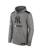 Nike Men's Heather Charcoal New York Yankees Authentic Collection Performance Pullover Hoodie