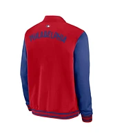 Nike Men's Red/Royal Philadelphia Phillies Authentic Collection Dugout Full-Zip Bomber Jacket