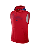 Nike Men's Red Philadelphia Phillies Authentic Collection Performance Sleeveless Pullover Hoodie