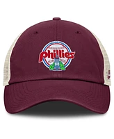 Nike Men's Burgundy/Natural Philadelphia Phillies Cooperstown Collection Club Trucker Adjustable Hat