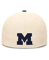 Jordan Men's Natural Michigan Wolverines Primetime True Performance Fitted Hat