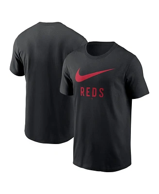 Nike Men's Black Cincinnati Reds Swoosh T-Shirt