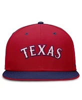 Nike Men's Red/Royal Texas Rangers True Primetime Two-Tone Performance Fitted Hat