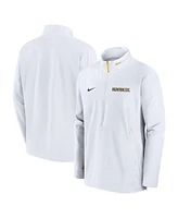 Nike Men's White West Virginia Mountaineers Sideline Coaches Quarter-Zip Jacket