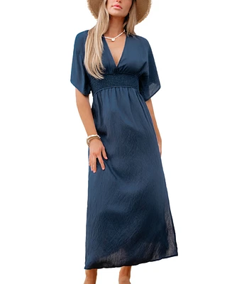 Cupshe Women's Midnight Bliss Navy Midi Beach Dress