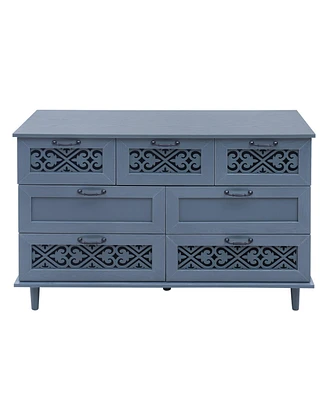 Mondawe 7 Drawer Cabinet, American Furniture, Suitable for Bedroom, Living Room