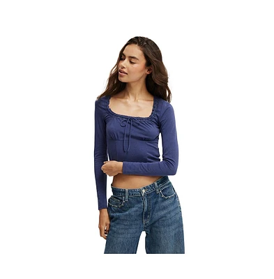 Cotton On Women's Annie Lace Tie Long Sleeve