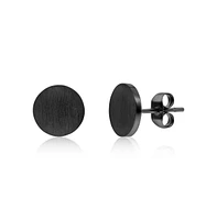 Stainless Steel, 10mm Brushed Round Studs