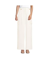 Lands' End Women's Soft Polish Cargo High Rise Wide Leg Pants