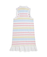 Polo Ralph Lauren Big Girls Striped Stretch Mesh Dress