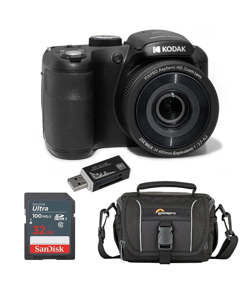 Kodak Kodak Pixpro AZ255-bk 16MP Digital Camera 25X Optical Zoom 24mm Wide Angle Lens Optical Image Stabilization 1080P Full Hd Video 3" Lcd Vlogging